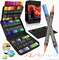 72 Colors Acrylic Paint Pens – Dual Tip Brush & Fine Tip Markers for Rock Painting, Wood, Canvas, Stone, Glass, Ceramic, DIY Crafts, Professional Art Supplies